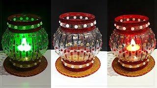 DIY-Showpiece/Tealight Holder from waste Plastic Bottle|Best out of waste-Room decoration idea