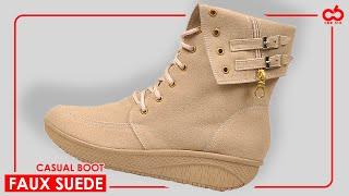 CBR SIX | SEPATU BOOT WANITA SYNTETIC CREAM [BCC 885]