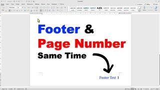 How To Add Footer And Page Number At The Same Time