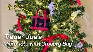 [미국 일상 Vlog] 트레이더조 마이크로 토트백 / Trader Joe's Micro Tote with Grocery Bag / 트조 마이크로 그로서리 토트백 오너먼트