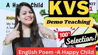 English Poem ऐसे पढ़ा दिया तो KVS Demo Teaching में आएंगे Full Marks || Kvs NCERT English Poem Demo