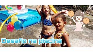 DESAFIO NA PISCINA COM BEXIGAS COM A LUNNA | POOL CHALLENGE WITH BLADDERS WITH LUNNA
