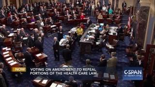 Senator John McCain votes NO on "Skinny Repeal" (C-SPAN)