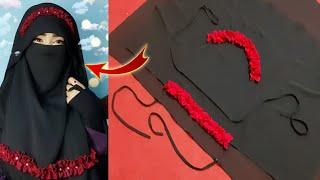 Double Layer Crown Hijab Cutting Stitching In Hindi|| Butterfly Crown Hijab DIY/ Instant Hijab/Nikab