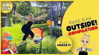 Kylee Plays Outside | Fun Outdoor Play Video for Kids