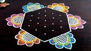 Sankranthi Special Flower Rangoli Designs  Sankranthi Muggulu  Sankranthi Chukkalu Muggulu  Sankr