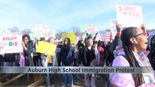 Auburn High School students walk out of class to protest immigration policies