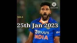 Mohammad Siraj No.1 ODI Bowler | siraj no.1 odi ranking