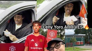 🟢ARRIVED!! Leny Yoro ARRIVES at Carrington for MEDICALS at Manchester United, Document Signing next