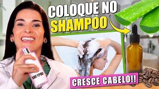 MISTURE no SHAMPOO! Fica POTENTE, Faz Crescer e Diminuir a Queda de Cabelo!