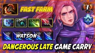 MOST DANGEROUS LATE GAME HARD CARRY by Watson Anti Mage 1st ITEM BF Fast Farm Speed 7.35b DotA 2