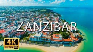 FLYING OVER ZANZIBAR (4K UHD) - Soothing Music With Stunning Beautiful Nature Film For Stress Relief
