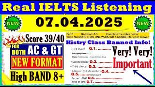 IELTS LISTENING PRACTICE TEST 2025 WITH ANSWERS | 07.04.2025