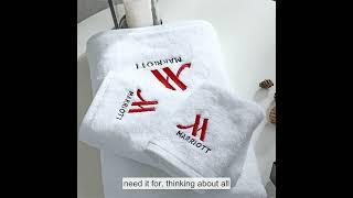 YRF-White Hotel Face Towel,Custom Embroidery Hand Towels,Soft Towel Hotel,Bathtowel,Video