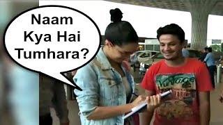 Shraddha Kapoor Gives Autograph To Fan At Airport