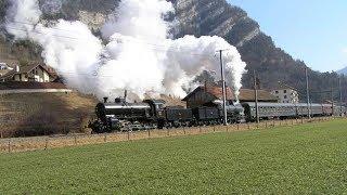Mit Tenderlok "Bubikopf" und Güterzuglok "Elefant" durch die Westschweiz
