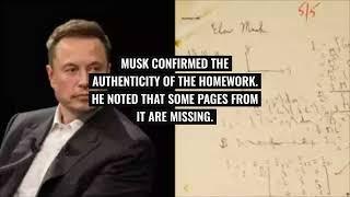 Elon Musk's University Physics Homework Resurfaces, Confirmed Authentic by Musk