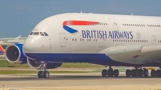 (4K) 30 Close-Up Arrivals at Chicago O'Hare Int'l Airport