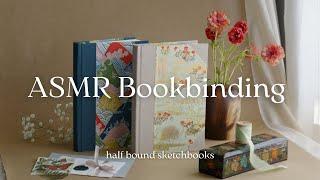 Bright and bold sketchbooks for Spring   Half binding, ASMR cozy bookbinding