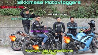 300+kms weekend ride with Sikkimese Motovloggers||Gangtok to Okhrey, Ep.1||