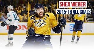 Shea Weber's All Goals from the 2015-2016 NHL Season and Playoffs