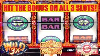 HIT THE BONUS on all 3 slots! Top Dollar + Double Top Dollar + REEL EM IN Catch the Big one slots!