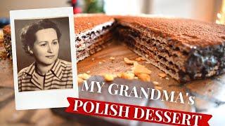 Polish Wafer Cake (Pischinger) with chocolate for Grandma and Grandpa's Day| Kraków Style