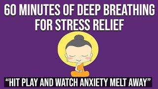 60 Minute Guided Deep Breathing Exercise for Stress Relief (Uses sound to guide your breathing)