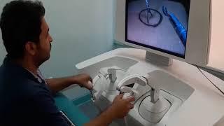 Cutting a circle using Sina telesurgery robotic system