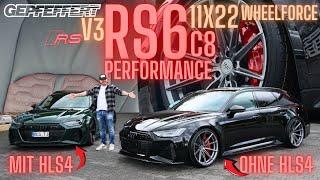 2x RS6 C8 mit gepfeffert V3+HLS4 & V4 PERFORMANCE & 11x22 WHEELFORCE Felgen