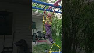 Crossing the Monkey Bars.