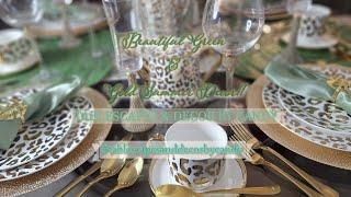 Beautiful Green & Gold Summer Décorating Ideas! | Tablescapes and Decor By Candy