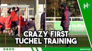 TOTAL CARNAGE in Thomas Tuchel's first England open training session!