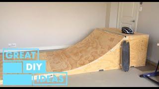 How to Make a Portable Skateboard Ramp | DIY | Great Home Ideas