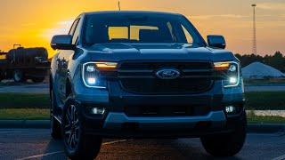 AT NIGHT: 2024 Ford Ranger Lariat -- Lighting Features Overview and Review