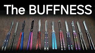 BUFFNESS tries my blade show balisongs