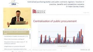 Centralised purchasing bodies and public contracts registers