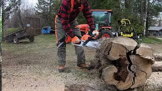 453 STIHL MS 261 Chainsaw. Oregon CS300 CS325 Review. Forestry Gear Reviews. Meindl chainsaw boots