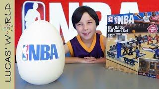 BIG NBA PLAY DOH Surprise Egg & C3 Toys Full Court Play Set with rare LeBron Kobe & Durant figures!