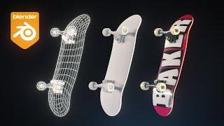 Model & Texture a Skateboard in Blender