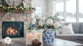 Fresh BLUE AND WHITE WINTER Styling Ideas That You Will Want to Try in Your Space After the Holidays