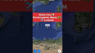 Rome, Italy  to Rio de Janeiro, Brazil  Flight Route ️ Timlines ITY672