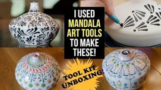 Unboxing Mandala Art Tools For Pottery Design - Get Creative With Mandala Tools Kit!