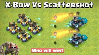 X Bow Vs Scattershot Vs All Troop | Clash of Clans