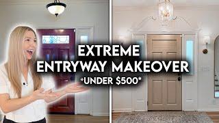 DIY EXTREME ENTRYWAY MAKEOVER (UNDER $500) | 90’s FRONT DOOR TRANSFORMATION