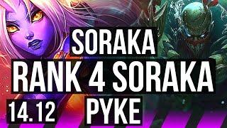 SORAKA & Twitch vs PYKE & Lucian (SUP) | Rank 4 Soraka, 0/2/25 | NA Challenger | 14.12