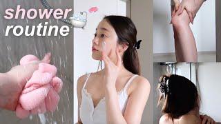 [SUB ] Shower routine  | สครับผิว , body care , glowy skin , ดูแลผิวกาย ‍️l Beamsareeda