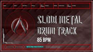 Slow Metal Drum Track 85 BPM (HQ,HD)