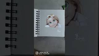 Cute baby art /#Rapunzel #drawing tangled drawing Disney princess. #youtubeshorts