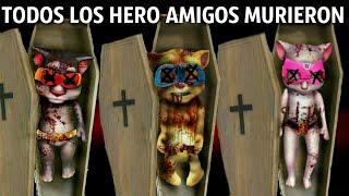 TODOS LOS HERO AMIGOS MURIERON - My Talking Tom Friends - AMONG US - R.I.P ALL HERO FRIENDS